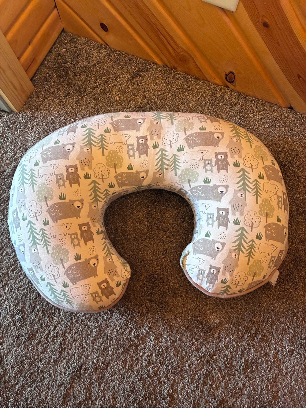 Neutral Forest Print Nursing Pillow - Unbranded